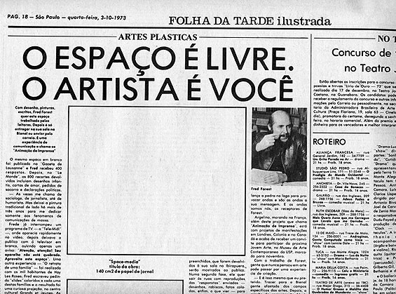 3. Experincia de imprensa participativa com o grande dirio brasileiro Folha de So Paulo, 1973. 