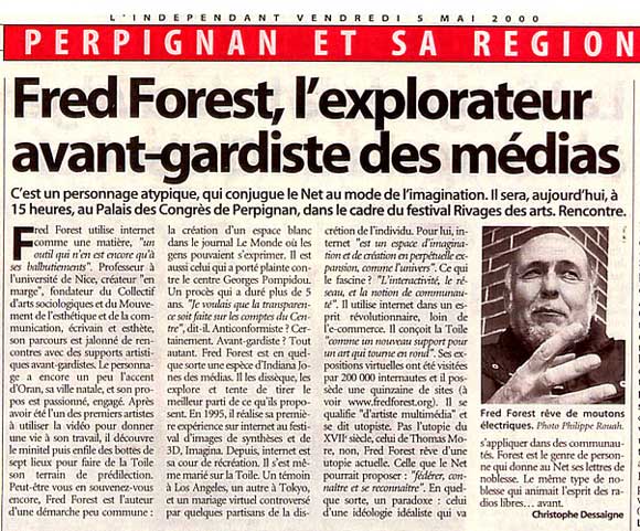 51. Artigo no lIndpendant de Perpignan de 5 de maio de 2000.